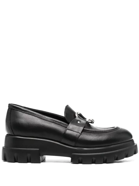 Kožené chunky loafers Agl černé