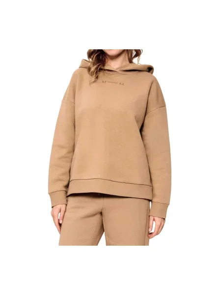 Bluza z kapturem Max Mara z kapturem beżowa