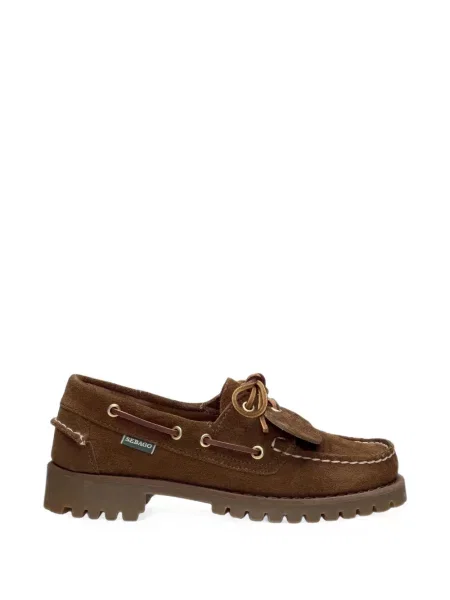 Pantofi loafer Sebago din piele de căprioară maro