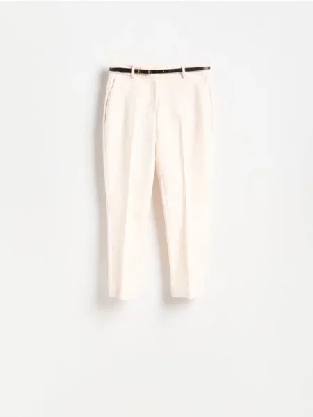 Reserved Pantaloni cu curea crem