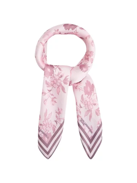 Fular Karl Lagerfeld Jeans cu model floral roz