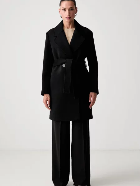 Armani Exchange palton pentru femei cu lână negru
