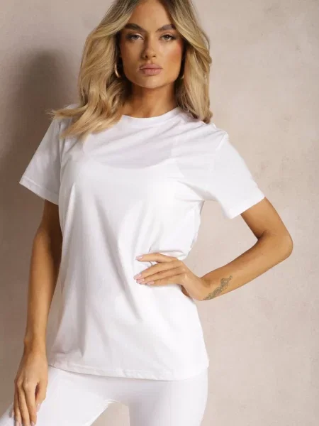 Tricou din cu Croială T-shirt Lormarka alb