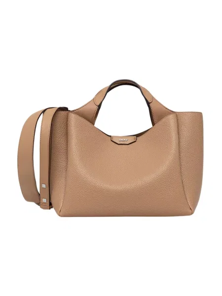 DKNY torebka crossbody z imitacji skóry beżowa