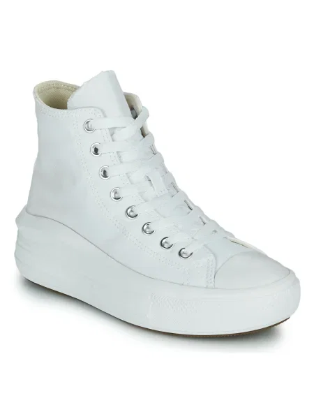 Plátené tenisky Converse Chuck Taylor All Star na platforme biela