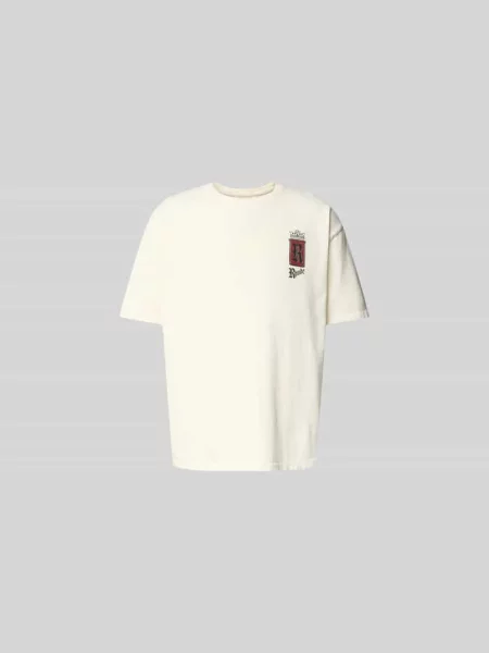 T-shirt w kroju regular fit z nadrukiem z logo Rhude biała