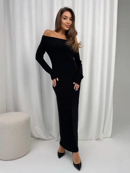 Вовняна Сукня максі ISSA Plus чорний