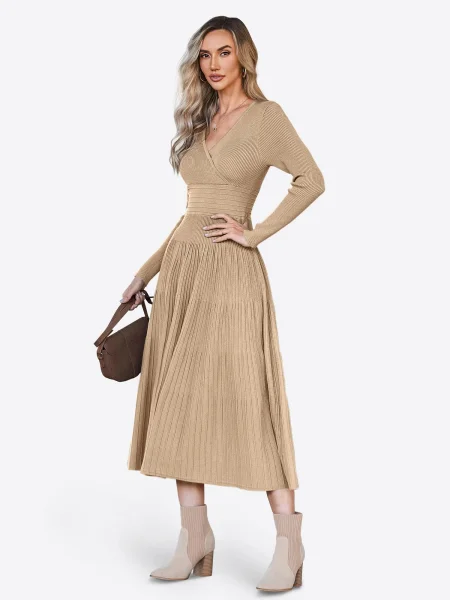 Imily Bela Rochie tricotat kaki
