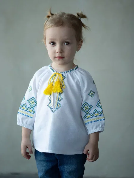 Дитяча Вишита сорочка Едельвіка білий