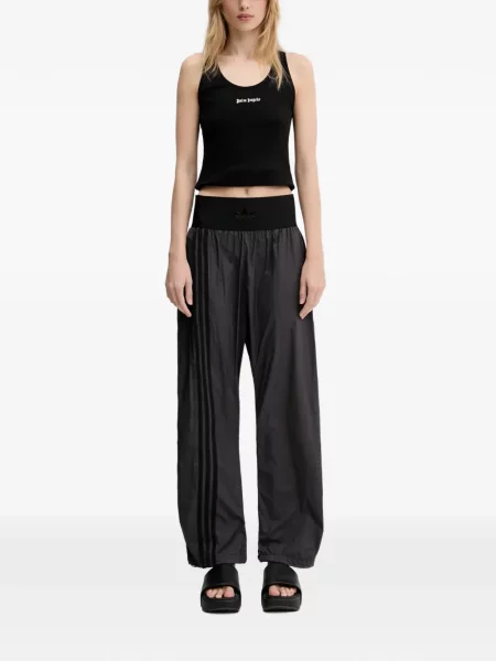 Pantaloni Adidas Campus cu șireturi cu dungi din dantelă roșu