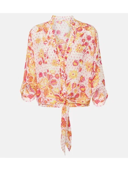 Cămașă Poupette St Barth cu model floral roz