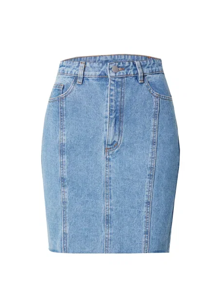 VILA Fustă VIKENJA denim albastru