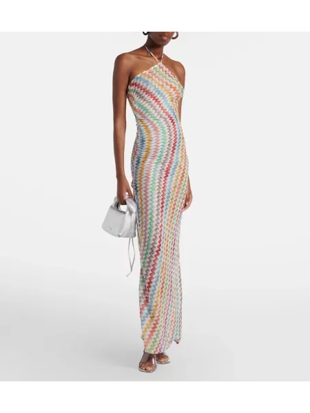 Rochie maxi Missoni cu gât halter
