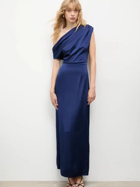 Сукня Answear.LAB maxi розкльошена синій