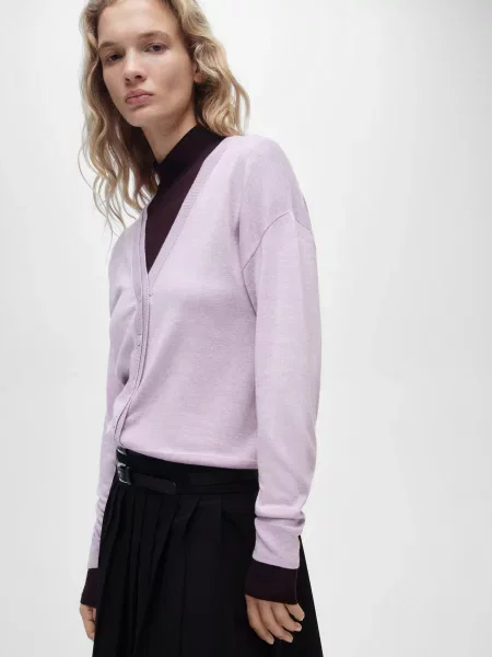 Кардиган MANGO світло-рожевий рожевий