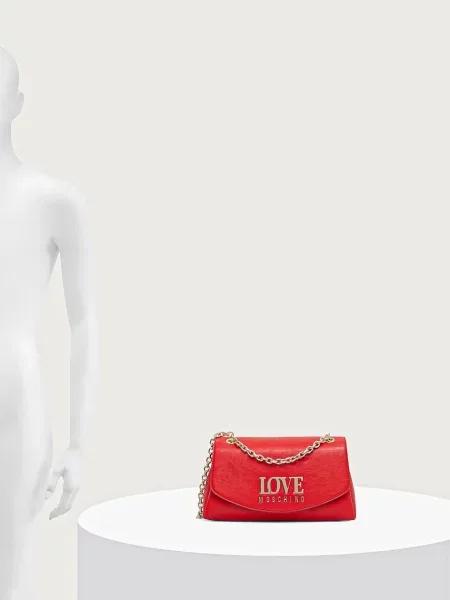 Кожаная сумка через плечо Love Moschino