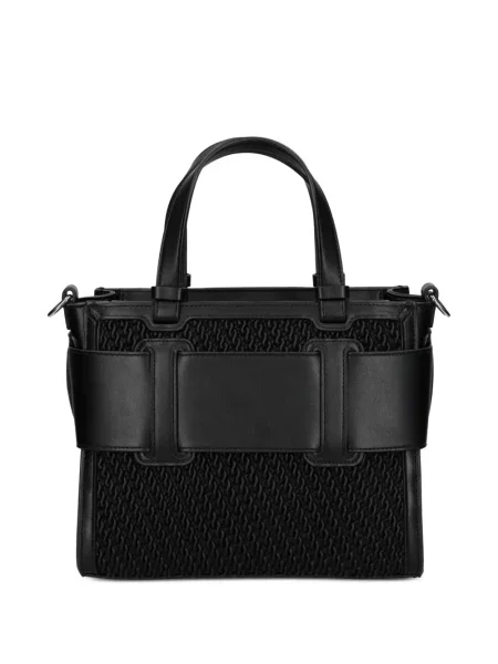 Geantă shopper Armani Exchange cu autograf negru