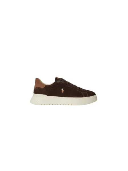 Sneakersy Polo Ralph Lauren skórzane brązowe