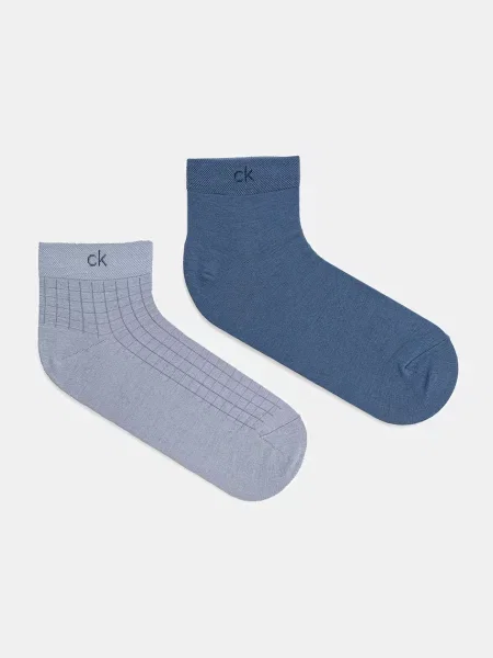 Чорапи Calvin Klein 2 чифта синьо