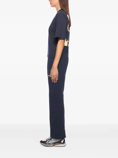Pantaloni Off-white cu imagine alb