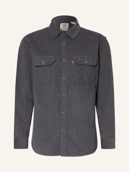 Levi's® Kordová Košile Jackson Worker Volný Střih tmavě šedá