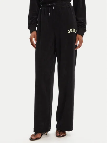 Juicy Couture Pantaloni trening Regan Wide Leg negru