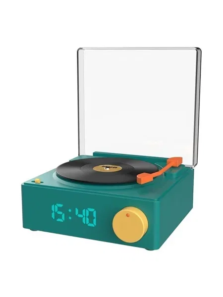 MOB boxă cu ceas deşteptător Gramofon albastru