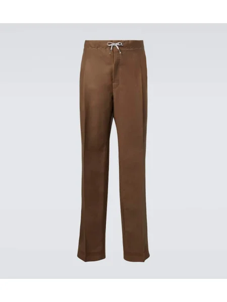 Vlněné kalhoty Maison Margiela hnědé
