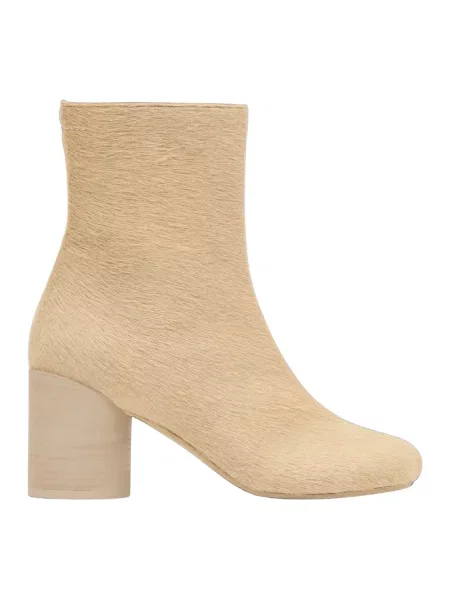 Botki Mm6 Maison Margiela skórzane beżowe