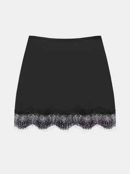 Спідниця міні Braska шовк чорний