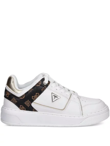 Sneakerși Guess cu autograf alb
