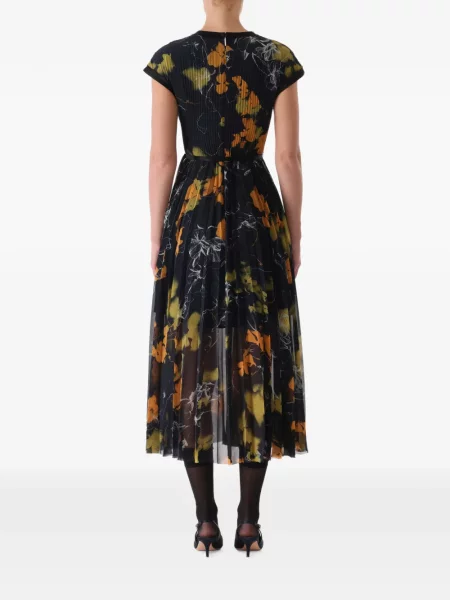 Миди рокля Jason Wu Collection на цветя с принт синьо
