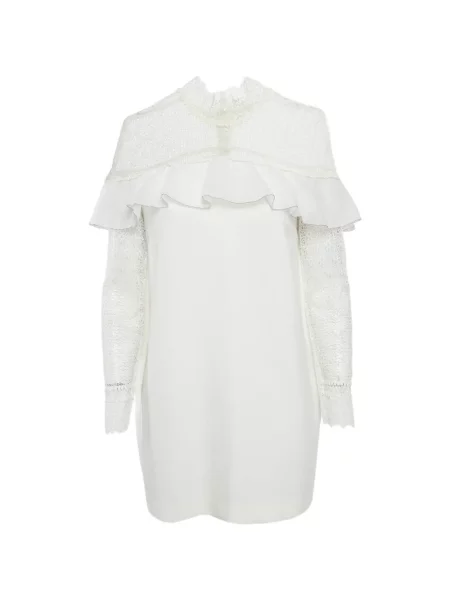 Rochie mini Self-portrait din dantelă alb