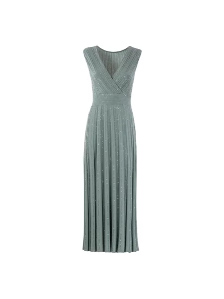 Maksi sukienka maxi D.exterior garniturowa zielona