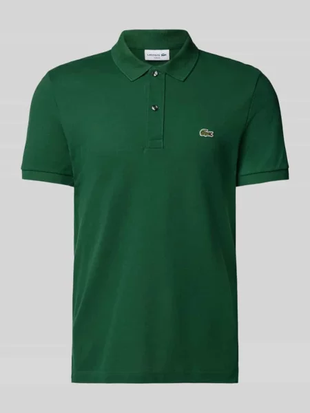 Koszulka polo o kroju slim fit z czystej bawełny Lacoste zielona