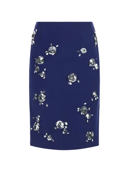 Fustă tip creion Markgong cu model floral albastru