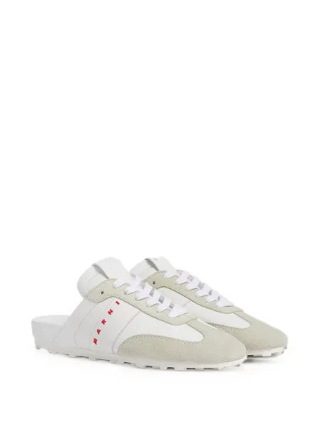 Ποδόσφαιρο κιλότα Marni σουέτ slip-on λευκό