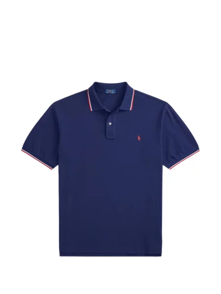 Șosete Polo Ralph Lauren cu model herringbone cu broderie plasă albastru
