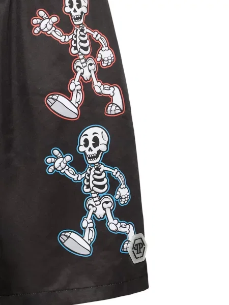 Raštuotos maudymosi kelnaitės Philipp Plein juoda
