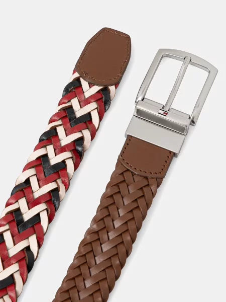 Tommy Hilfiger dvostranski pas usnjeni rjava