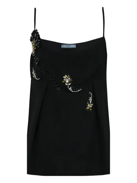 Top Prada plisat negru