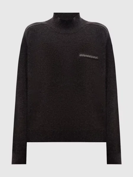 Светр з вовни шовку і кашеміру з ланцюжком моніль Peserico сірий