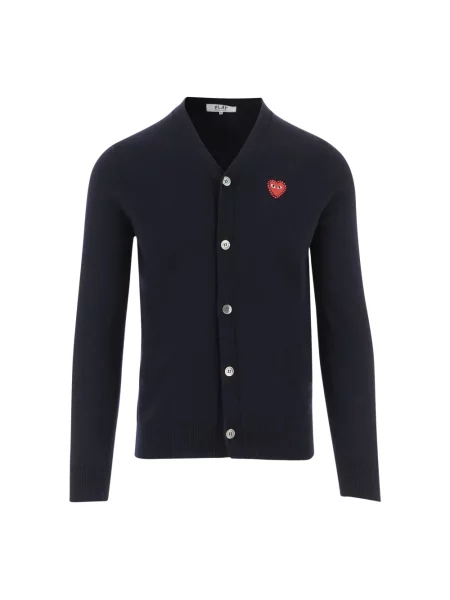 Kardigan Comme Des Garcons Play wełniany niebieski