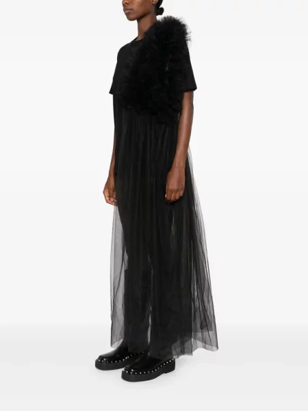 Tricou Alchemy cu volane negru