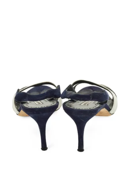 Sandale Manolo Blahnik slingback albastru