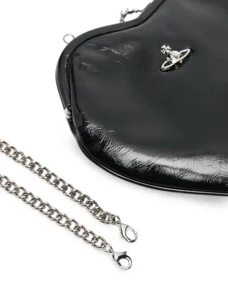 Шопинг чанта Vivienne Westwood със сърца черно