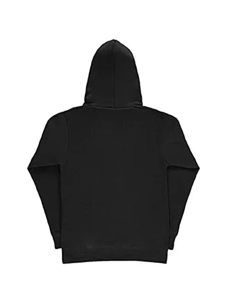 Gładka Bluza Sportowa Przez Głowę Kaptur czarna