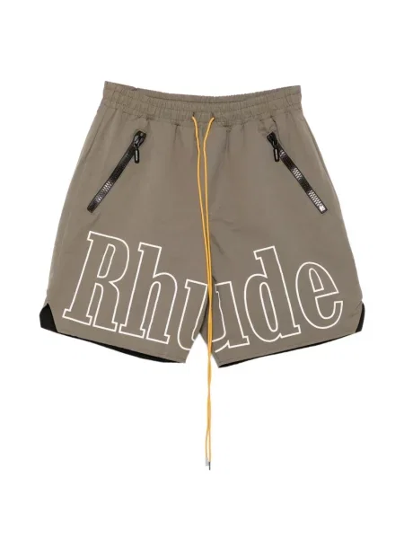 Pantaloni scurți Rhude cu imagine cu cordon verde