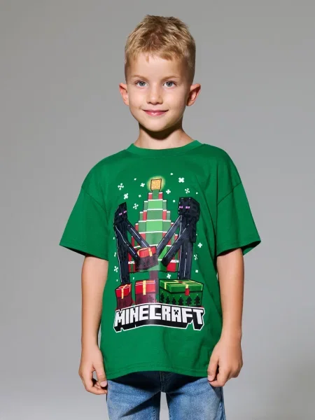 Sinsay Tričko Minecraft zelená