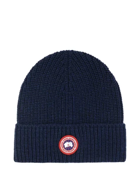 Căciulă Canada Goose de lână albastru